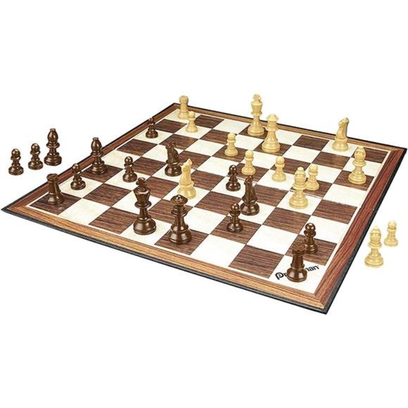 Family Classics Chess by Pressman--with Folding Board and Full Size Chess Pieces - Picture 4 of 5